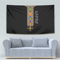 Ethiopia Saba Kemis Tapestry Habesha Style Black Color