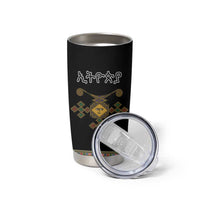 Ethiopia Saba Kemis Tumbler Cup Habesha Style Black Color