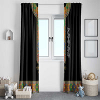 Ethiopia Saba Kemis Window Curtain Habesha Style Black Color