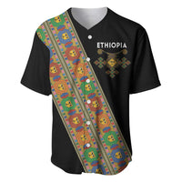 Ethiopia Saba Kemis Baseball Jersey Sash Style Black Color