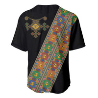 Ethiopia Saba Kemis Baseball Jersey Sash Style Black Color