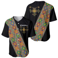 Ethiopia Saba Kemis Baseball Jersey Sash Style Black Color