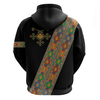 Ethiopia Saba Kemis Hoodie Sash Style Black Color