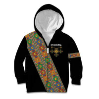 Ethiopia Saba Kemis Kid Hoodie Sash Style Black Color