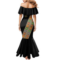 Ethiopia Saba Kemis Mermaid Dress Sash Style Black Color