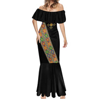 Ethiopia Saba Kemis Mermaid Dress Sash Style Black Color