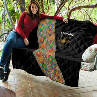 Ethiopia Saba Kemis Quilt Sash Style Black Color