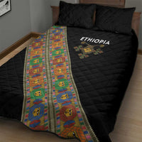 Ethiopia Saba Kemis Quilt Bed Set Sash Style Black Color