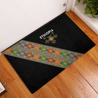 Ethiopia Saba Kemis Rubber Doormat Sash Style Black Color