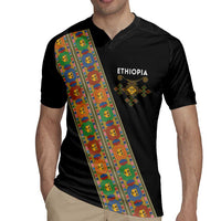 Ethiopia Saba Kemis Rugby Jersey Sash Style Black Color