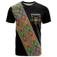 Ethiopia Saba Kemis T Shirt Sash Style Black Color