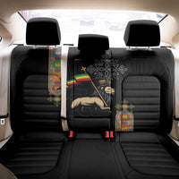Ethiopia Saba Kemis Back Car Seat Cover Ethiopian Cross Lion Of Judah Black Color