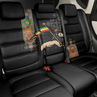 Ethiopia Saba Kemis Back Car Seat Cover Ethiopian Cross Lion Of Judah Black Color