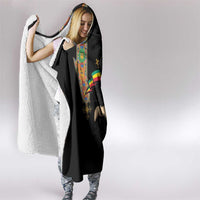 Ethiopia Saba Kemis Hooded Blanket Ethiopian Cross Lion Of Judah Black Color