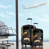 Ethiopia Saba Kemis Luggage Cover Ethiopian Cross Lion Of Judah Black Color