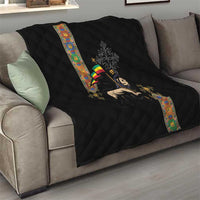 Ethiopia Saba Kemis Quilt Ethiopian Cross Lion Of Judah Black Color