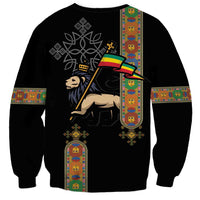 Ethiopia Saba Kemis Sweatshirt Ethiopian Cross Lion Of Judah Black Color