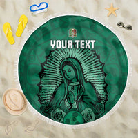 Custom Mexico Guadalupe Football Beach Blanket Viva Mexico