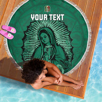 Custom Mexico Guadalupe Football Beach Blanket Viva Mexico