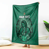 Custom Mexico Guadalupe Football Blanket Viva Mexico