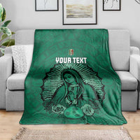 Custom Mexico Guadalupe Football Blanket Viva Mexico
