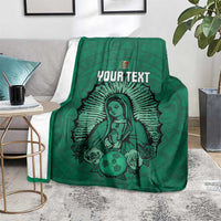 Custom Mexico Guadalupe Football Blanket Viva Mexico