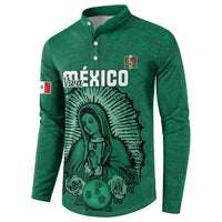 Custom Mexico Guadalupe Football Button Sweatshirt Viva Mexico