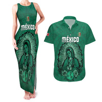 Custom Mexico Guadalupe Football Couples Matching Tank Maxi Dress and Hawaiian Shirt Viva Mexico