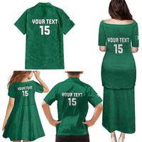 Custom Mexico Guadalupe Football Family Matching Puletasi and Hawaiian Shirt Viva Mexico