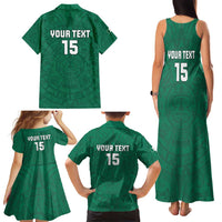 Custom Mexico Guadalupe Football Family Matching Tank Maxi Dress and Hawaiian Shirt Viva Mexico