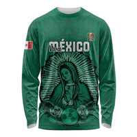 Custom Mexico Guadalupe Football Long Sleeve Shirt Viva Mexico