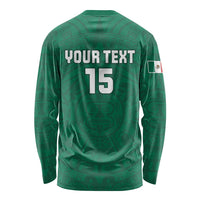 Custom Mexico Guadalupe Football Long Sleeve Shirt Viva Mexico