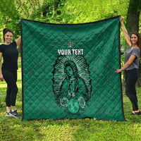 Custom Mexico Guadalupe Football Quilt Viva Mexico