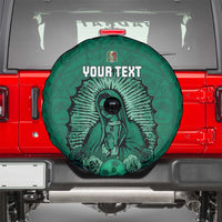 Custom Mexico Guadalupe Football Spare Tire Cover Viva Mexico