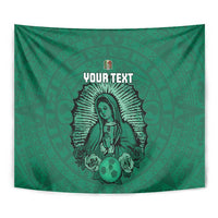 Custom Mexico Guadalupe Football Tapestry Viva Mexico