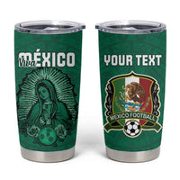 Custom Mexico Guadalupe Football Tumbler Cup Viva Mexico