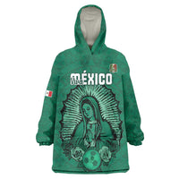 Custom Mexico Guadalupe Football Wearable Blanket Hoodie Viva Mexico