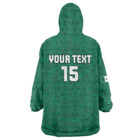 Custom Mexico Guadalupe Football Wearable Blanket Hoodie Viva Mexico