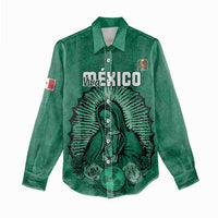 Custom Mexico Guadalupe Football Women Casual Shirt Viva Mexico