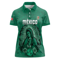 Custom Mexico Guadalupe Football Women Polo Shirt Viva Mexico