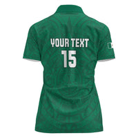 Custom Mexico Guadalupe Football Women Polo Shirt Viva Mexico
