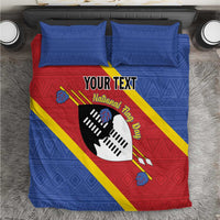 Personalized Eswatini National Flag Day Bedding Set Nguni Shield Flag Style
