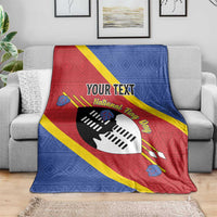 Personalized Eswatini National Flag Day Blanket Nguni Shield Flag Style