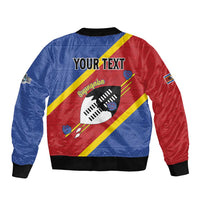 Personalized Eswatini National Flag Day Bomber Jacket Nguni Shield Flag Style