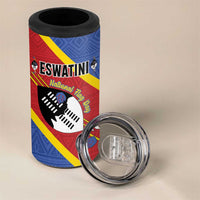 Personalized Eswatini National Flag Day 4 in 1 Can Cooler Tumbler Nguni Shield Flag Style