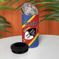 Personalized Eswatini National Flag Day 4 in 1 Can Cooler Tumbler Nguni Shield Flag Style