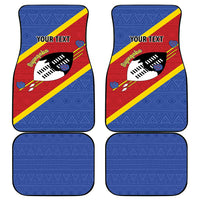 Personalized Eswatini National Flag Day Car Mats Nguni Shield Flag Style