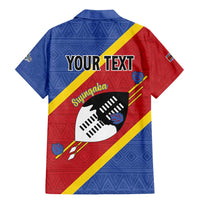 Personalized Eswatini National Flag Day Family Matching Mermaid Dress and Hawaiian Shirt Nguni Shield Flag Style