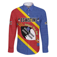 Personalized Eswatini National Flag Day Family Matching Puletasi and Hawaiian Shirt Nguni Shield Flag Style