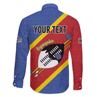 Personalized Eswatini National Flag Day Family Matching Puletasi and Hawaiian Shirt Nguni Shield Flag Style